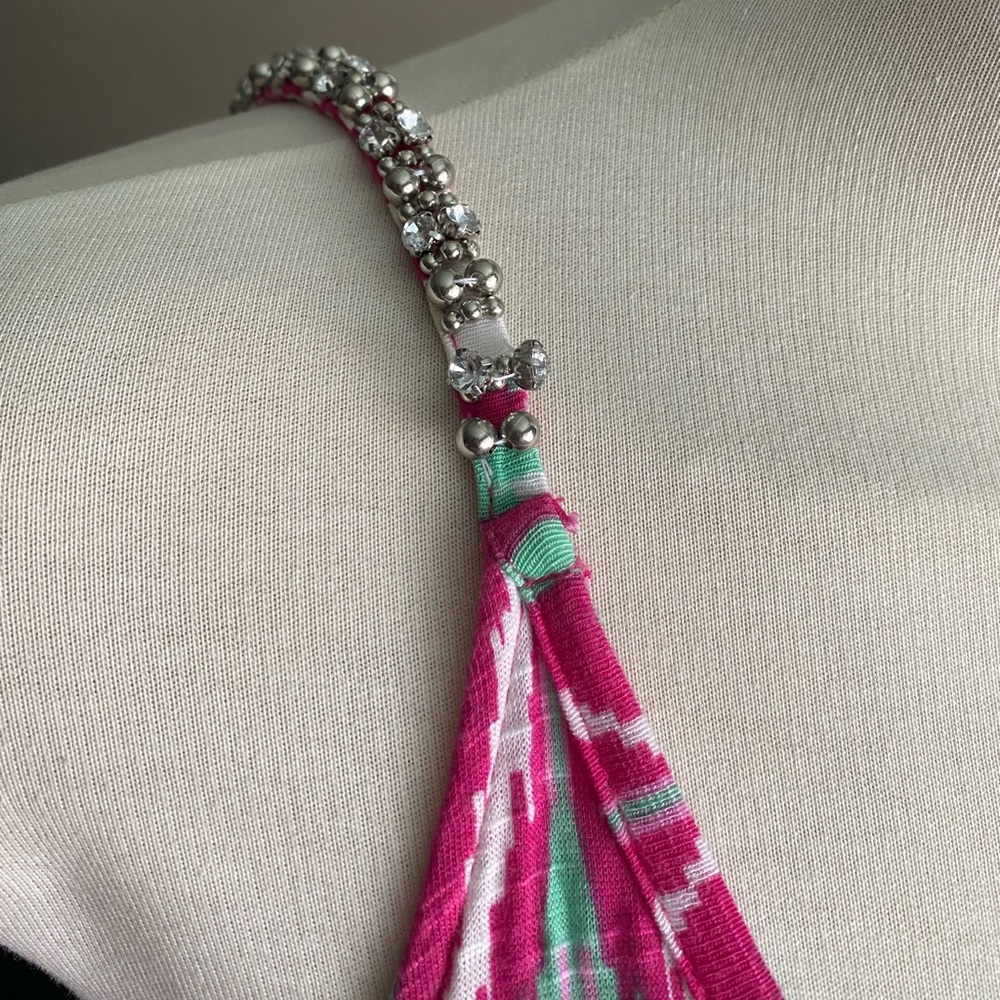 Pink Maxi Dress with Rhinstones - Picture 4 of 5